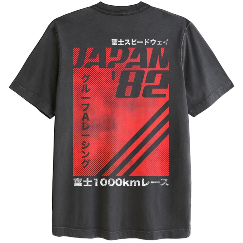 Unisex Vintage Loose Distressed Oversized T-shirts Graphic Japan Car Racing